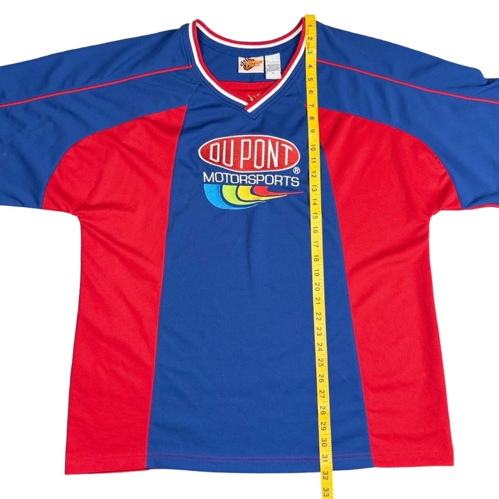 Vintage Jeff Gordon DuPont Motorsports NASCAR Jersey Blue Red XL - Picture 4 of 5